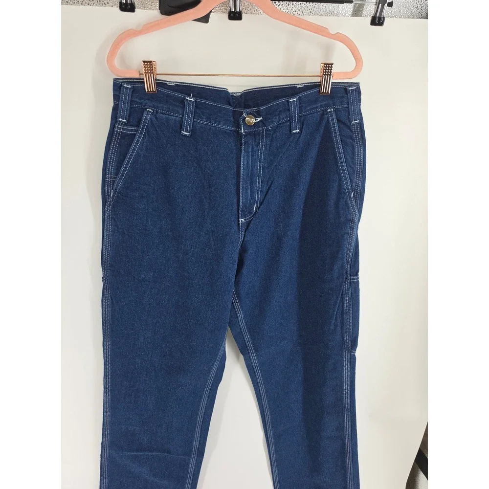 Carhartt Mens Dungaree Fit Denim Work Pants Indigo Blue 32x32 382-83 6013504